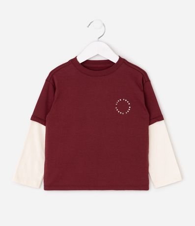 Remera Manga Larga con Efecto Sobrepuesto - Talle 1 a 6 años