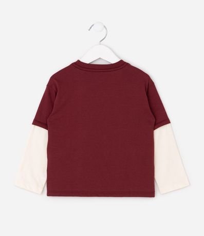 Remera Manga Larga con Efecto Sobrepuesto - Talle 1 a 6 años 2