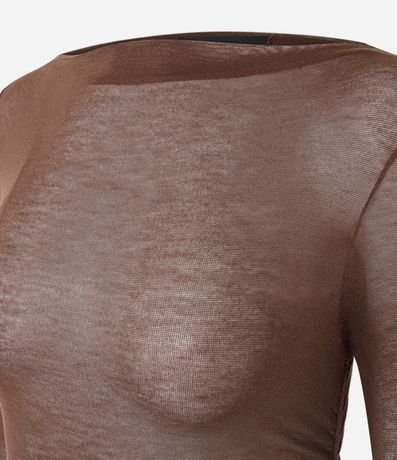 Blusa Manga Larga con Transparencia Sutil 7