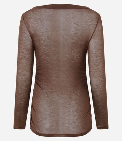 Blusa Manga Larga con Transparencia Sutil 8