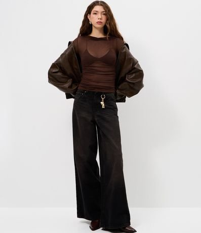 Blusa Manga Larga con Transparencia Sutil 2