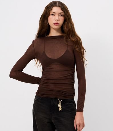 Blusa Manga Larga con Transparencia Sutil 3