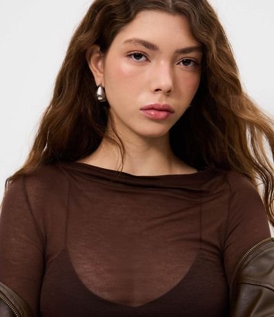 Blusa Manga Larga con Transparencia Sutil 4