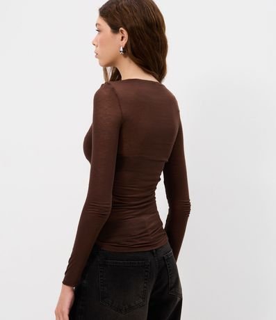 Blusa Manga Larga con Transparencia Sutil 5