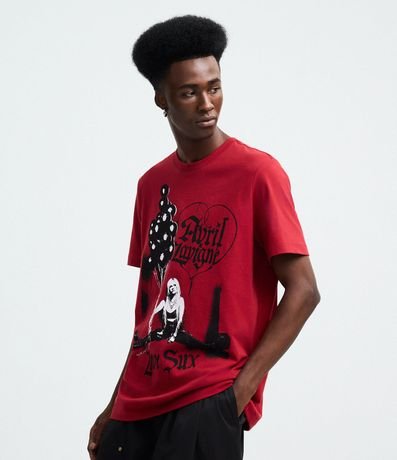 Remera Manga Corta en Algodón Avril Lavigne