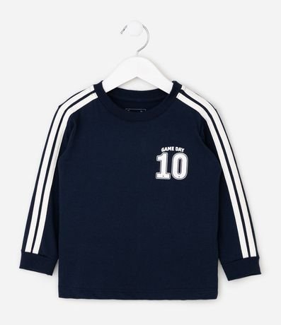 Remera Infantil con Lettering Gam Day 10 y Rayas en las Mangas – Talle 1 a 6 años 2