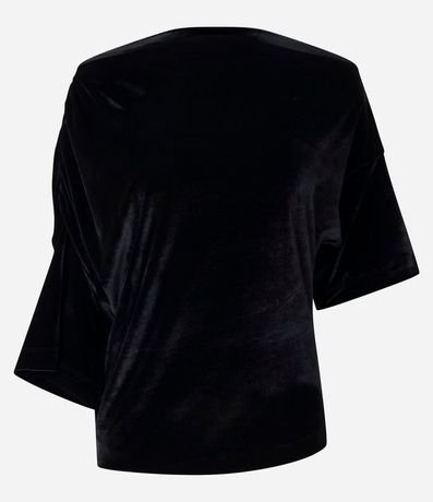 Blusa Asimétrica en Terciopelo con Frunzidos 5