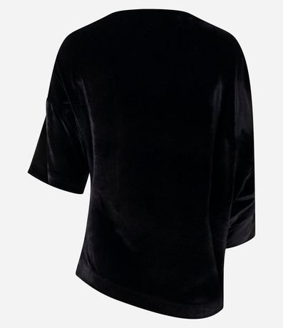 Blusa Asimétrica en Terciopelo con Frunzidos 7