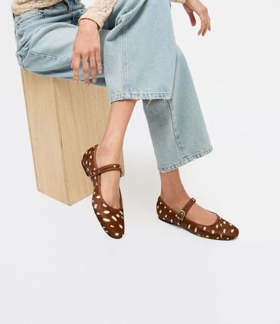 Zapatilla en Cuero con Estampa Animal Print 7