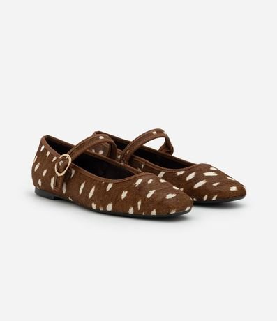 Zapatilla en Cuero con Estampa Animal Print 2