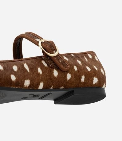Zapatilla en Cuero con Estampa Animal Print 4