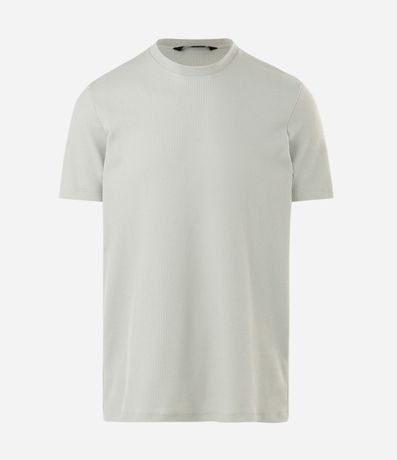 Remera Regular en Algodón con Textura Waffle 4