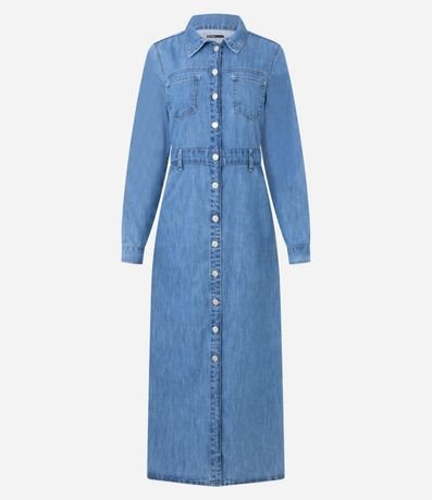 Vestido Midi en Jeans con Manga Larga 5