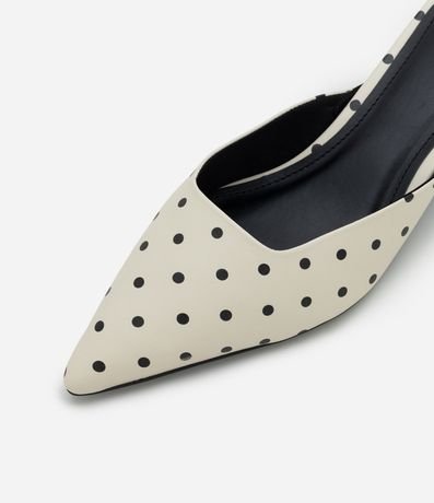 Zapato Mule en PU con Estampa de Lunares 5