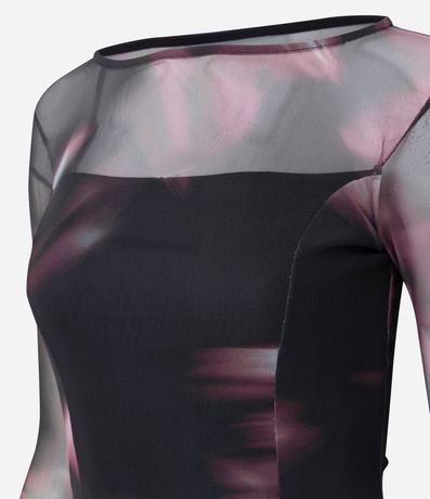Vestido Midi en Tule con Efecto Manchado y Recortes en el Ruedo 6