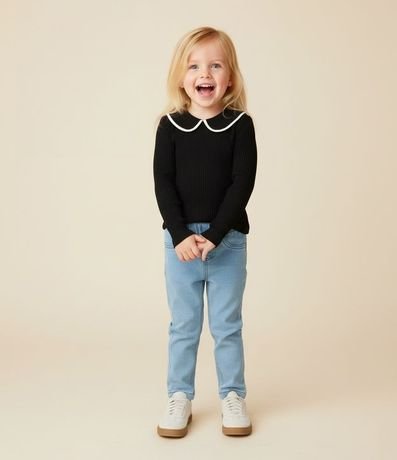 Blusa Infantil Slim con Cuello Muñeca – Talle 1 a 5/6 años