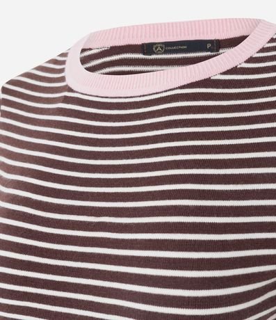 Blusa Regular en Punto con Estampado Rayada 6