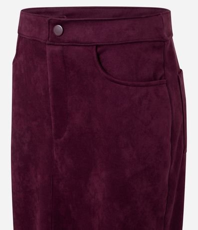 Pollera Midi en Gamuza con Bolsillos 2