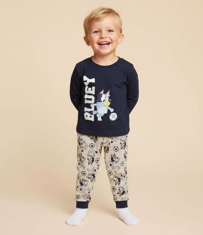Pijama Infantil en Rib con Estampa de Bluey Futbol – Talle 2 a 8 años 1