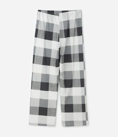 Pijama Infantil con Estampa de Baloncesto y Pantalón de Cuadros – Talle 7 a 16 años 7