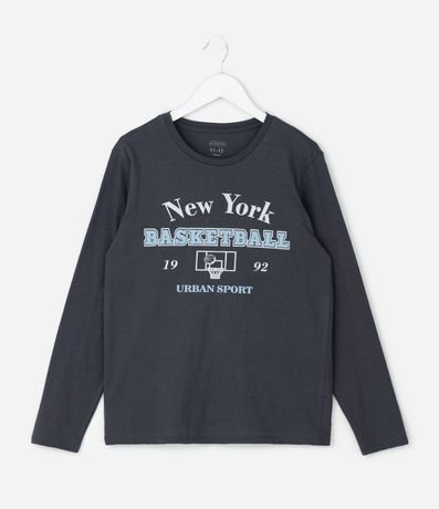 Pijama Infantil con Estampa de Baloncesto y Pantalón de Cuadros – Talle 7 a 16 años 3