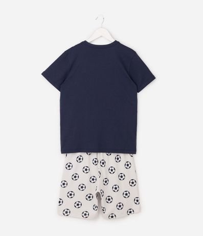 Pijama Infantil con Estampa de Carpincho y Futebol - Talle 7 al 16 años 3