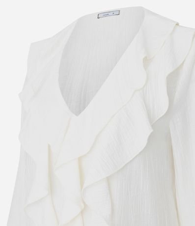 Blusa en Viscosa con Volados en el Escote 6