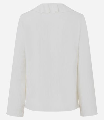Blusa en Viscosa con Volados en el Escote 7