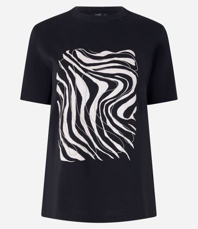Remera en Algodón con Estampa Abstracta 5