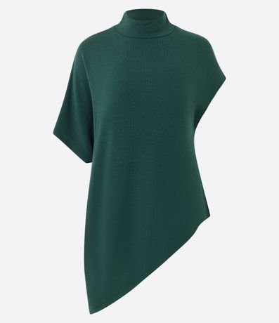 Blusa Asimétrica en Malla con Cuello Alto 5
