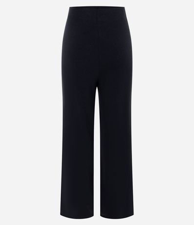 Pantalón Recto en Punto con Elástico en la Cintura 5