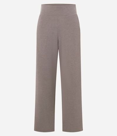 Pantalón Recto en Anarruga con Cintura Elástica y Bolsillos Laterales 5