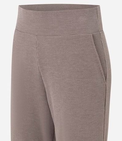 Pantalón Recto en Anarruga con Cintura Elástica y Bolsillos Laterales 6
