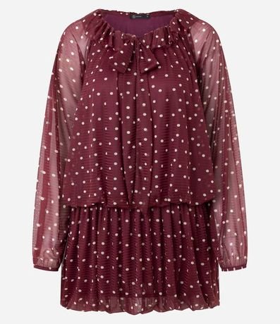 Vestido Balonê Corto con Estampa de Lunares 5
