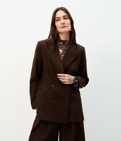 Blazer Oversized Estructurado con Botones Traspasados 1