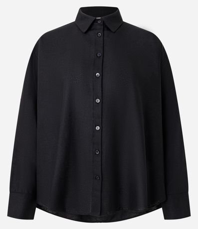 Camisa Amplia en Viscolino con Ruedo Redondeado 5