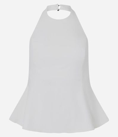 Blusa Peplum Frente Única en Bengalina