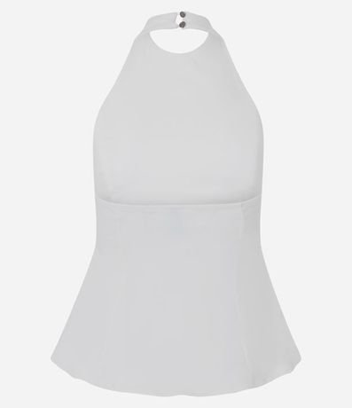 Blusa Peplum Frente Única en Bengalina 2