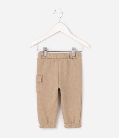 Pantalón Infantil en Algodón con Felpa y Bolsillo Lateral – Talle 0 a 18 Meses 2