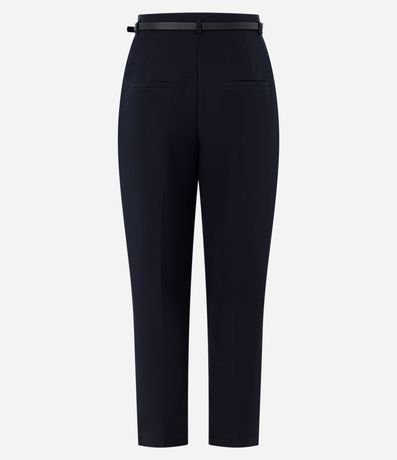 Pantalón Carrot Sastrería en Crepé con Cinturón Fino 2