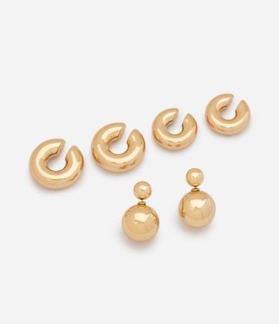 Kit con 01 Par de Caravanas y 04 Piercings 2