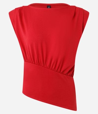 Blusa en Ponto Roma con Hombrera y Canesú 5