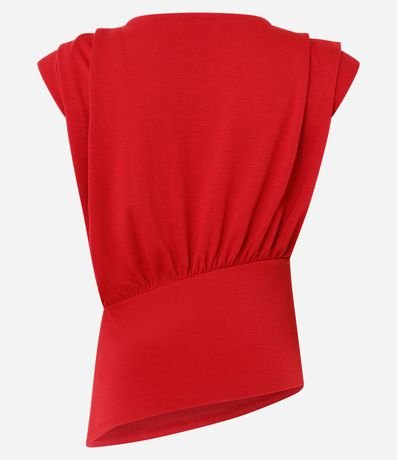 Blusa en Ponto Roma con Hombrera y Canesú 6