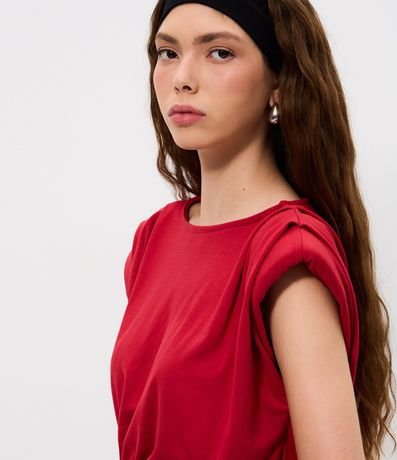 Blusa en Ponto Roma con Hombrera y Canesú 3