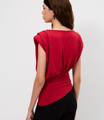 Blusa en Ponto Roma con Hombrera y Canesú 4