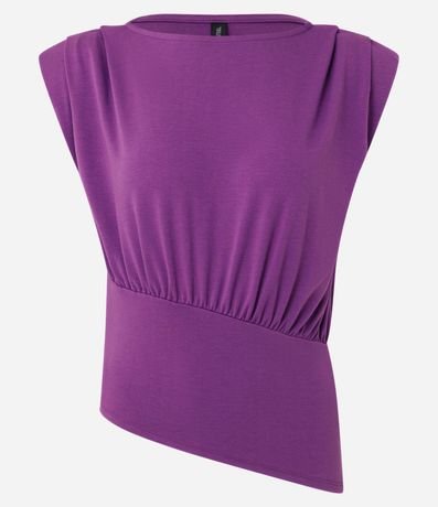 Blusa en Ponto Roma con Hombrera y Canesú 5