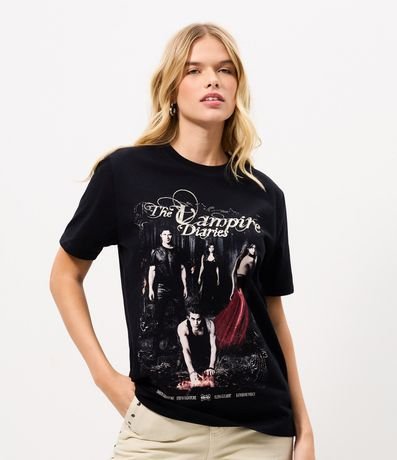 Remera en Algodón con Estampado The Vampire Diaries