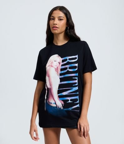 Remera en Algodón con Estampado Britney Spears