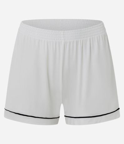 Pijama Corta en Viscosa con Biés Contrastantes 3