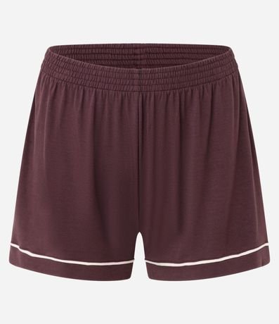 Pijama Corta en Viscosa con Biés Contrastantes 3